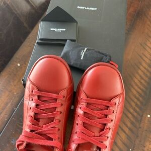 Saint Laurent Bold Red Sneakers